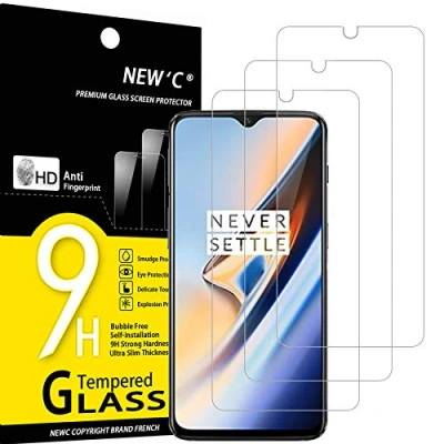 Afbeelding van NEW&#039;C 3 Stuks, Screen Protector voor One Plus 6T, 7, Gehard Glass Schermbeschermer Film 0.33 mm ultra transparant, resistent