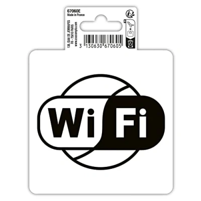 Afbeelding van Exacompta Ref. 67060E 1 zelfklevend pictogram WIFI Ideaal informatiebord voor winkels, lokalen, instellingen die het publiek ontvangen In behandeld PVC vinyl Afmetingen : 10 x cm