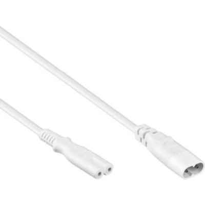 Afbeelding van Allteq C7 naar C8 apparaatsnoer Verlengsnoer 2 meter Wit