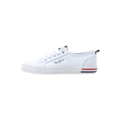 Afbeelding van Pepe Jeans Brady Basic B Sneakers laag voor kinderen, Maat: 35, White Katoen