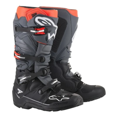 Afbeelding van Alpinestars 2022 Tech 7 Enduro Crosslaarzen Zwart / Grijs Fluor Rood maat 15 = 51