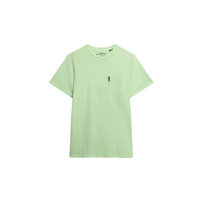 Afbeelding van Superdry Classic Essential Pocket Tshirt basic, Heren, Maat: Large, Washed green ash