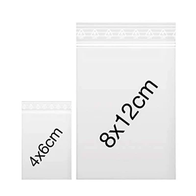Afbeelding van 200 x zakken met druksluiting, 60 mµ, ritszakken, snelsluitzakken, ritssluiting, plastic zakjes, set van 2 maten Anstore