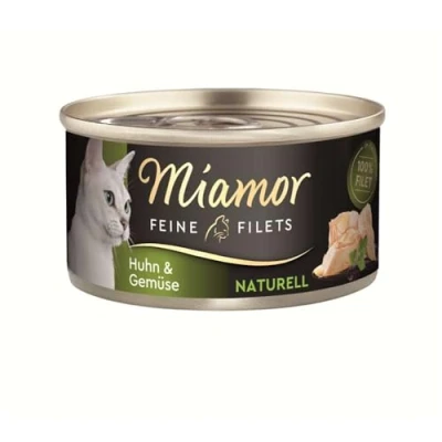 Afbeelding van Miamor Fijne Filets Naturel 6 x 80 g Kattenvoer Kip &amp; Groenten
