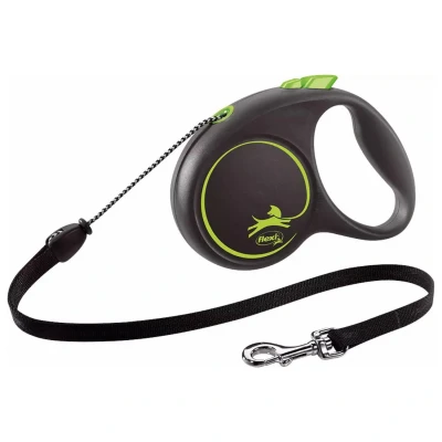 Afbeelding van Flexi Black Design Koord m 5 Hondenriem Groen&amp;Zwart