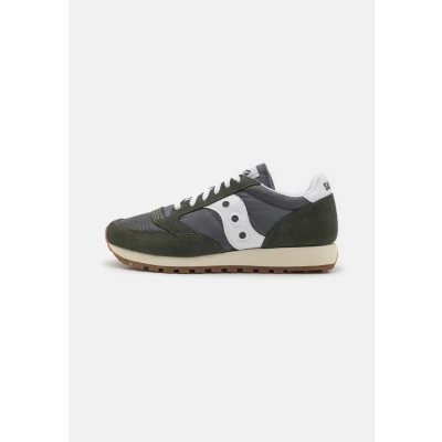 Afbeelding van Saucony JAZZ Original Vintage Unisex Sneakers laag, Heren, Maat: 42, Dark grey/forest Leer en textiel