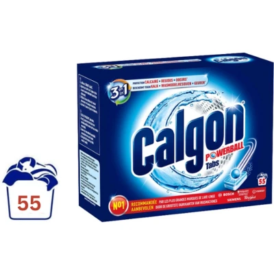 Afbeelding van Calgon 3 In 1 Powerball Tabs Wasmachine Reiniger 55 Tabletten