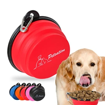 Afbeelding van Hun Pet reisbak, hondenbak, opvouwbaar voor onderweg, ideaal dagelijks gebruik, 2000 ml waterbak, drinkbak de hond, voederbak, bak
