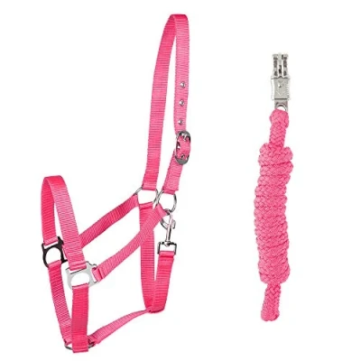 Afbeelding van PFIFF 102931 halster en breiset, kunststof geleidebrei, Pink Cob