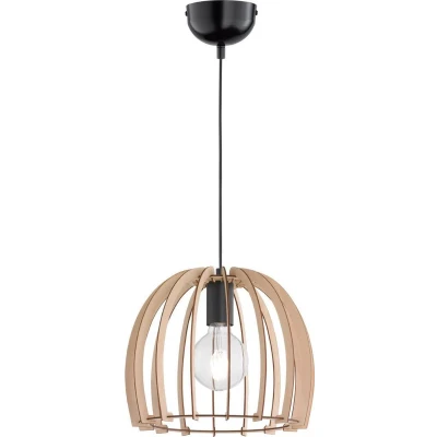Afbeelding van REALITY WOOD Hanglamp Houtkleur E27 Binnenverlichting