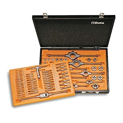 Afbeelding van Beta Assortiment van HSS tappen en snijplaten, metrische draad, met toebehoren in houten kist 447/C70 004470065