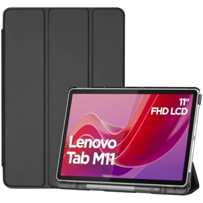 Afbeelding van ProCase Hoes voor 11&quot; Lenovo Tab M11 2024 met pennenhouder, ultradun en licht, smart case cover, zwart