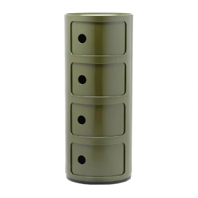 Afbeelding van Kartell Componibili kast rond extra large (4 comp.) Groen