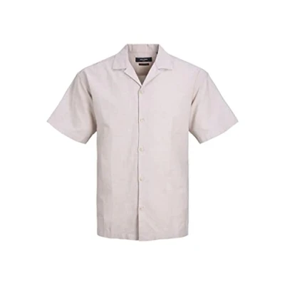 Afbeelding van Jack &amp; Jones Premium Jprblusummer Resort Overhemd, Heren, Maat: XL, Crockery