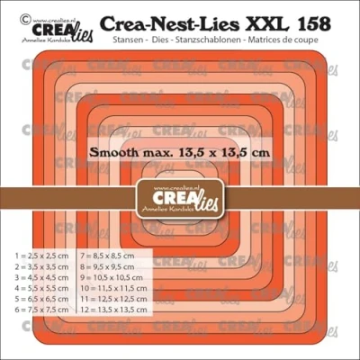 Afbeelding van Crealies Crea Nest Lies XXL Vierkant glad CLNestXXL158 max. 13,5 x cm (10 23)
