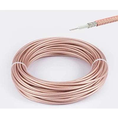 Afbeelding van Vecys RG316 Kabel Low Loss RF Coaxiale 50ohm 49.2FT/15M Bruin