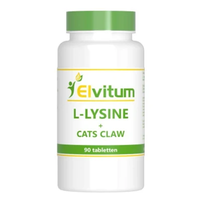 Afbeelding van Elvitaal/elvitum L lysine Cats Claw 90st