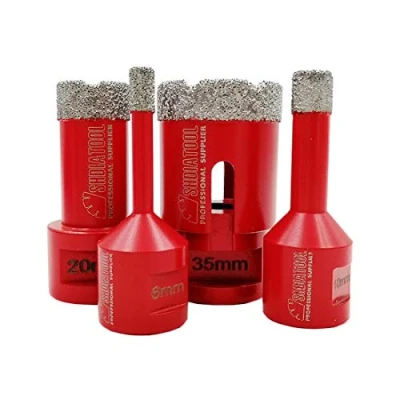 Afbeelding van SHDIATOOL Dry Diamond Drill Core Bits 4pcs / Set Diameter 6/10/20/35mm Vacuum Brazed Hole Saw M14 Thread for Tile Porcelain Granite Marble