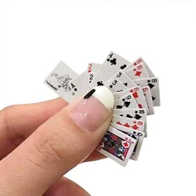 Afbeelding van 3 Set Speelkaarten, Mini Speelkaarten 54 Kaarten Reizen Game Miniatuur Poker Woondecoratie Speelgoed voor Tafelspelen, Home Play