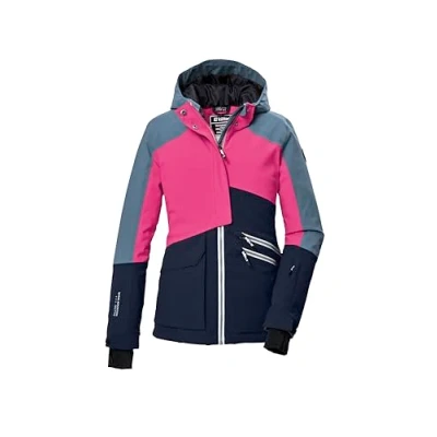 Afbeelding van killtec SKI jack voor meisjes, functionele jas met capuchon en sneeuwvanger KSW 405 GRLS JCKT, donkerblauw, 176, 42092 000