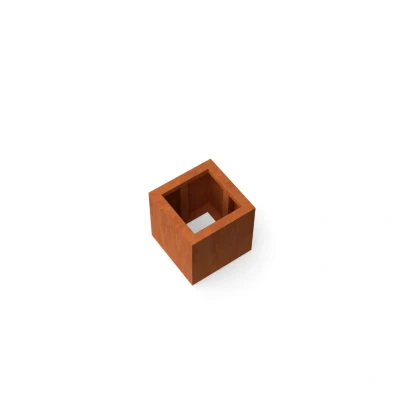 Afbeelding van Geroba Quadra vierkante plantenbak cortenstaal L30 x B30 H30 cm