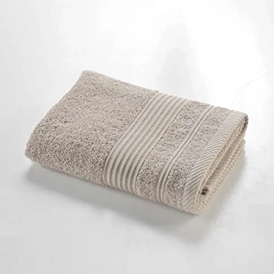 Afbeelding van douceur d&#039;intérieur, Handdoek, 50 x 90 cm, taupe, 100% katoen, schroevendraaier