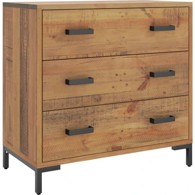Afbeelding van vidaXL Ladekast 75x35x70 cm massief grenenhout
