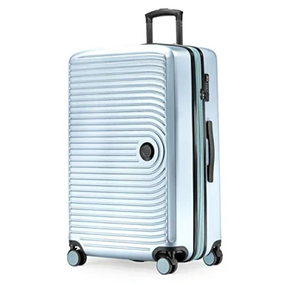 Afbeelding van HAUPTSTADTKOFFER Mitte Grote koffer met harde schaal, TSA, 4 wielen, ruimbagage 8 cm volumevergroting, 77 cm, 130 liter, Zwembad blauw