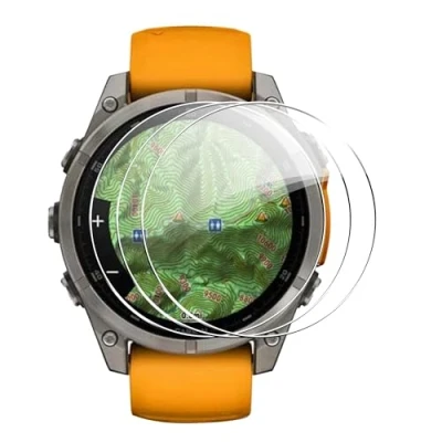 Afbeelding van FDHYFGDY 3 stuks displaybeschermfolie voor Garmin Fenix 8 47 mm pantserglas, 9H hardheid, beschermfolie, zonder luchtbellen, krasbestendig,