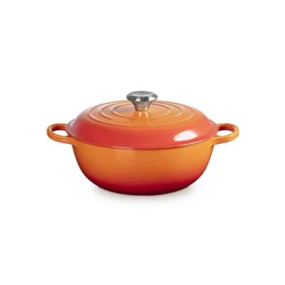 Afbeelding van Le Creuset Marmite Braadpan Signature &#039;Oranjerood&#039; Ø26cm / 4.1L