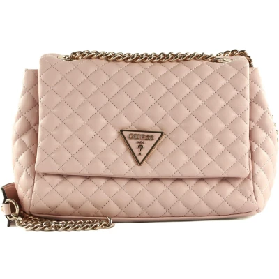 Afbeelding van GUESS Schoudertas Rainee Quilt Convertible Xbody Flap Bag Pale Pink Roze