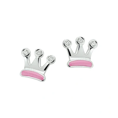 Afbeelding van Oorknoppen Kroon Zilver Glanzend 6 mm x