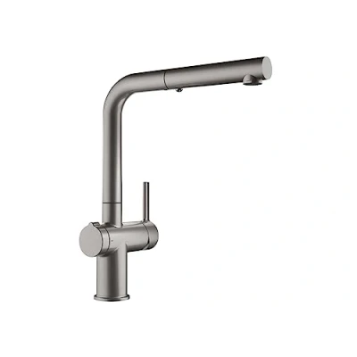 Afbeelding van Franke Active Twist Eenhendel Mengkraan RVS look met Uittrekbare Uitloop en Geïntegreerde Waste Bediening 115.0653.505