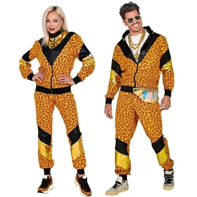 Afbeelding van 80&#039;S LEOPARD SHELL SUIT (jas, broek) (XXL)