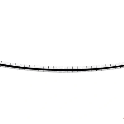 Afbeelding van Zilver Gerhodineerde Collier omega bol 2 1314671 50 cm