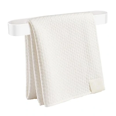 Afbeelding van Handdoekhouder 30cm Zelfklevende &amp; Schroef Wandmontage Stand voor Badkamer Keuken (Wit)