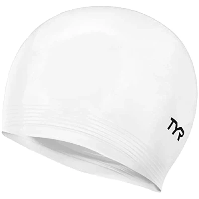 Afbeelding van TYR heren Zwarte badmuts, Wit, One Size US