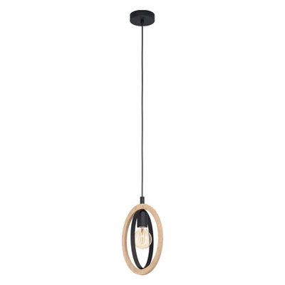 Afbeelding van EGLO hanglamp Basildon zwart/bruin