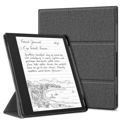 Afbeelding van FINTIE Hoesje voor Kindle Scribe 2024/2022 10,2 inch [Stylus opslag] Dunne en lichte opvouwbare beschermhoes met automatische slaap/wake functie, grijs