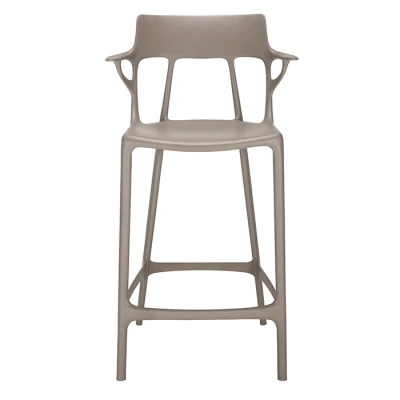 Afbeelding van Kartell A.I. Stool Recycled H65 Grijs Pot Interieur