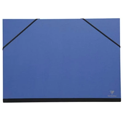 Afbeelding van Clairefontaine 144802C tekenmap Maya met rubberen sluiting, praktisch en robuust, 28 x 38 cm, 1 stuk, nachtblauw