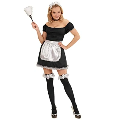 Afbeelding van Widmann Serveersters &amp; Kamermeisjes Kostuum Dienstmeid Dusty Vrouw Zwart, Zwart / Wit Large Carnavalskleding Verkleedkleding