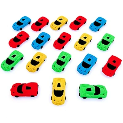 Afbeelding van JZK 18 Automodel speelgoed rubber mini potlood gum set voor kinderen feestartikelen verjaardagsfeest zakvullers verjaardagscadeau kerstcadeau