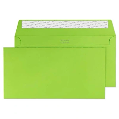 Afbeelding van Blake Creative Colour 25207 Gekleurde Enveloppen Zelfklevende Lijm Lime Groen DL+ 114 x 229 mm 120 g/m² 25 stuks