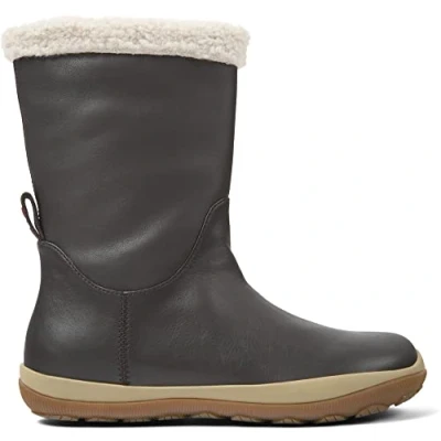 Afbeelding van CAMPER Enkellaarsjes &#039; Peu Pista&#039; donkerbruin / offwhite