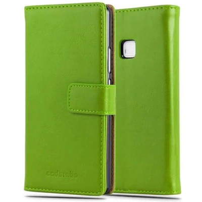 Afbeelding van Cadorabo Hoesje geschikt voor Huawei P9 LITE 2016 / G9 in GRAS GROEN Beschermhoes met magnetische sluiting, standfunctie en kaartvakje Book Case Cover Etui