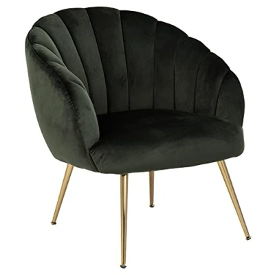 Afbeelding van Dano fauteuil lounge groen, messing.