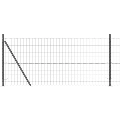 Afbeelding van vidaXL Euro Omheining met 13 Geflansde Posts 0.8x25 m Gegalvaniseerd Staal
