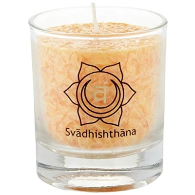 Afbeelding van Swadhishthana CHAKRA kaars, 30116, ca. 6 cm, set van 4, ORANJE