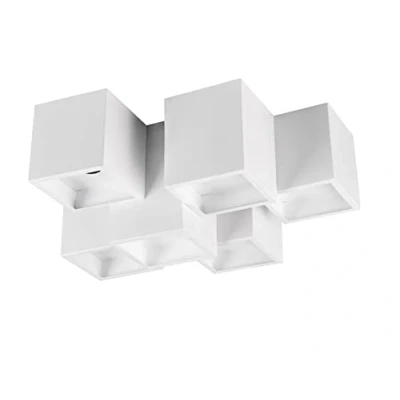 Afbeelding van Trio Leuchten Plafondlamp Fernando 604900631, metaal wit mat, excl. 6x GU10